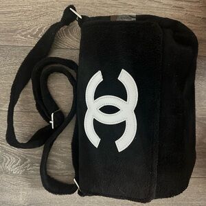CHANEL Beauty Precision Black towel crossbody or shoulder bag